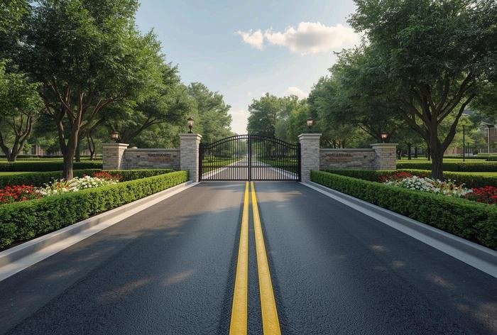HOA community road and parking markings